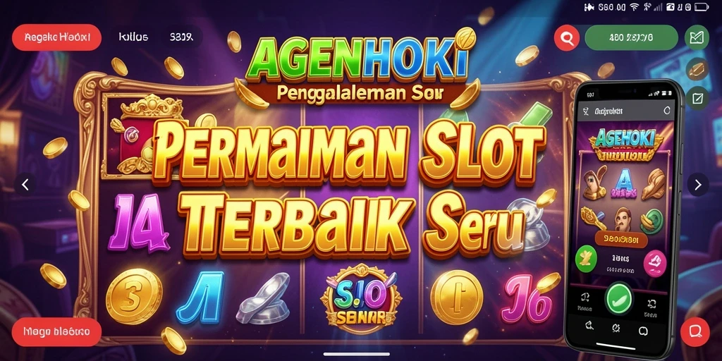Screenshot gameplay AGENHOKI dengan gulungan yang penuh warna.
