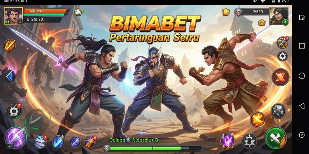 Tampilan gameplay pertarungan seru dari BIMABET.