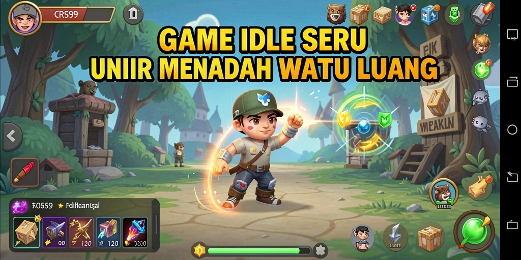 Tangkapan layar CRS99 menampilkan gameplay Idle yang menarik dan menghibur.