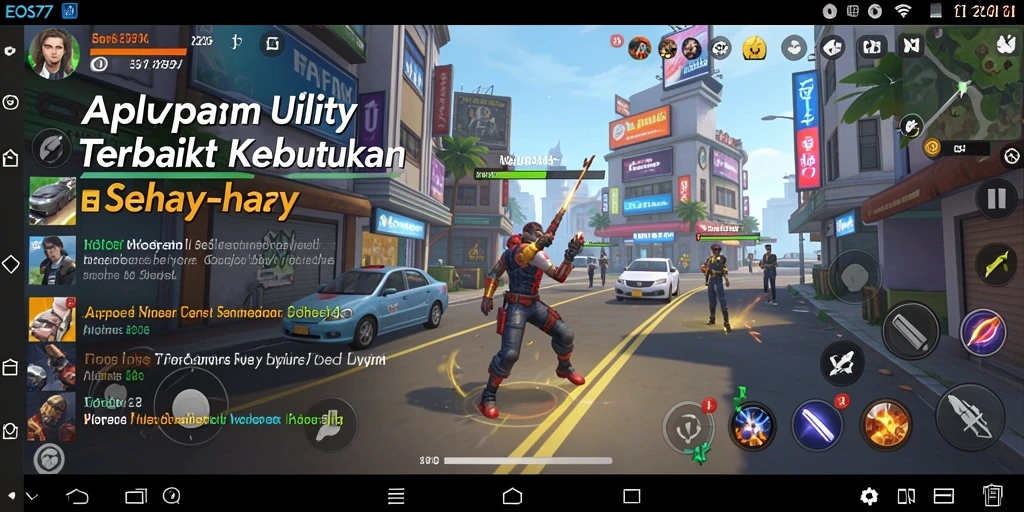 Screenshot utama dari EOS77 menampilkan antarmuka aplikasi Utility yang intuitif.