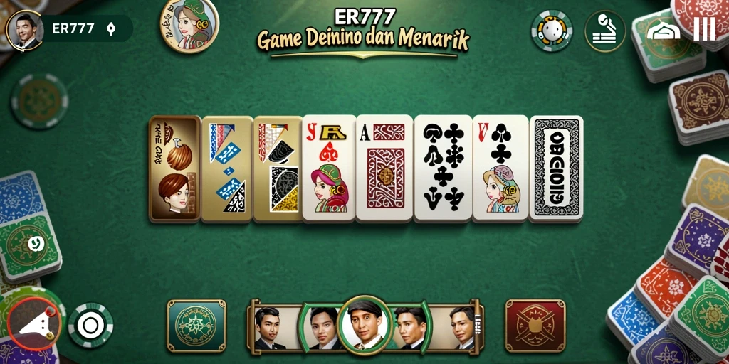 Screenshot gameplay ER777 menampilkan keseruan permainan Domino.