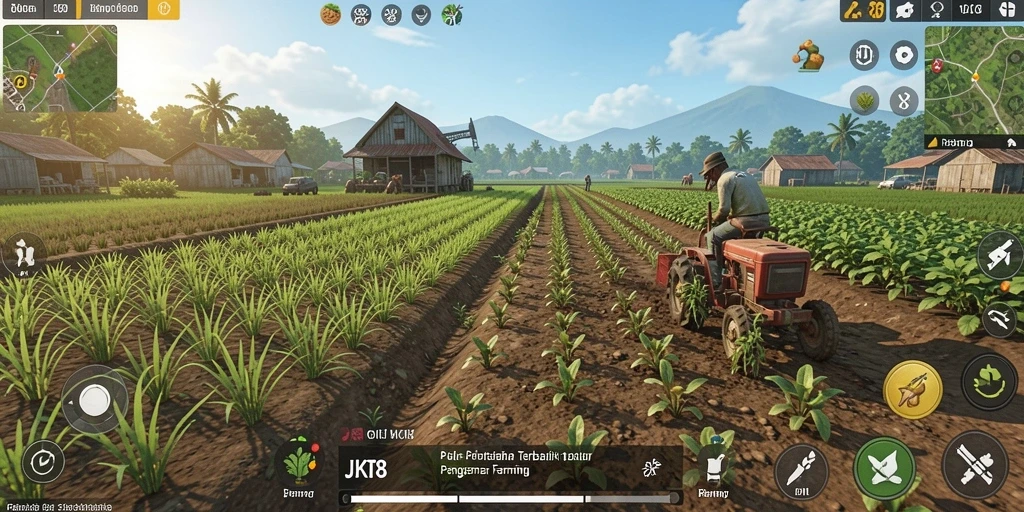 Screenshot dari gameplay JKT8 yang penuh warna dan imersif.