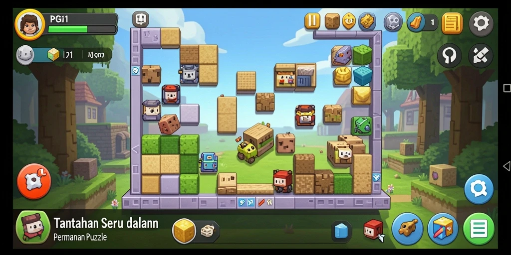 Tampilan gameplay PG11 yang menantang dan seru dalam permainan Puzzle.