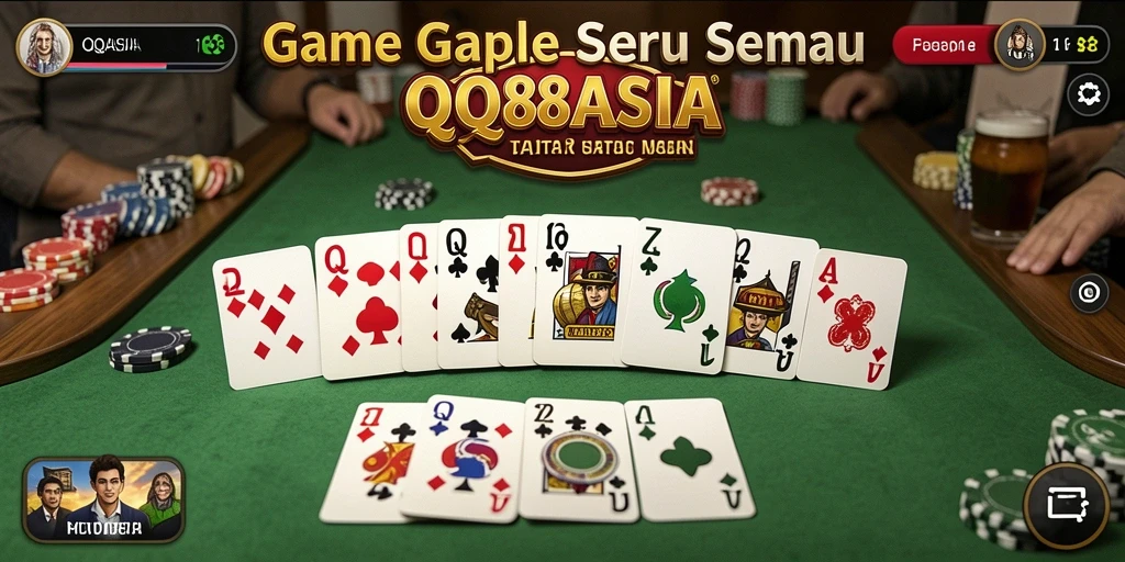 Screenshot gameplay Gaple yang seru di QQ88ASIA.