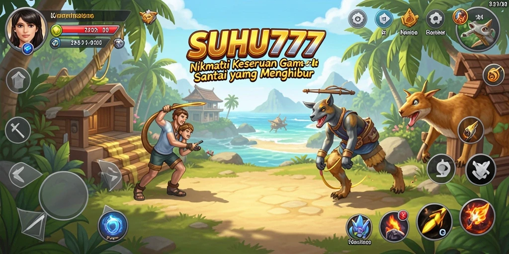 Tampilan gameplay SUHU777 yang penuh warna dan menghibur.