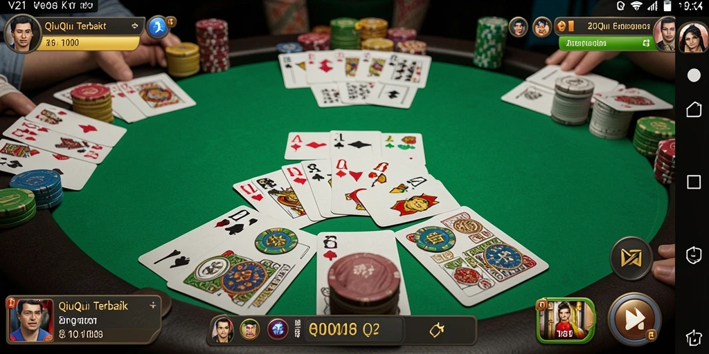 Tampilan menarik dari gameplay QiuQiu V21 yang seru.